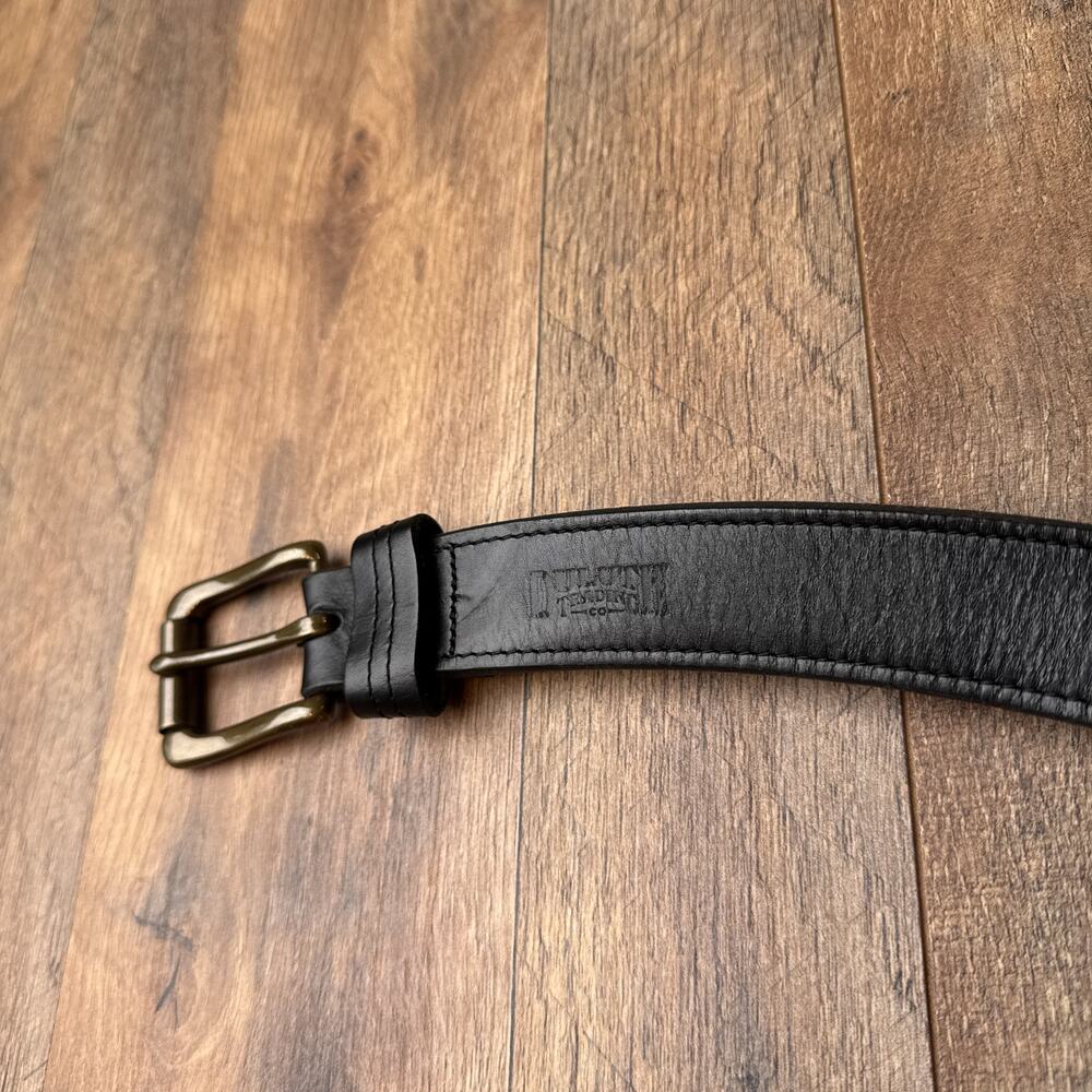 Duluth Trading‎ Co Lifetime Leather Belt Men's 46 Black Solid Brass Buckle 6776 - Picture 2 of 13